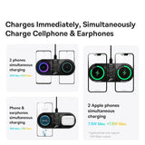 Baseus 20W Dual Wireless Chargers for iPhone 15 14 Airpod Pro Fast Qi Wireless Charger for Samsung Xiaomi 12 Pro Charging Pad